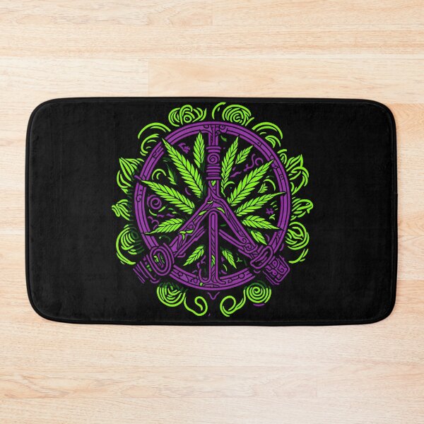 Item preview, Peace symbol with cannabis elements designed and sold by ZirumsGarden.