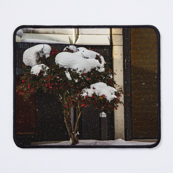 Item preview, Snow covered tree with red flowers designed and sold by Shizenkai.