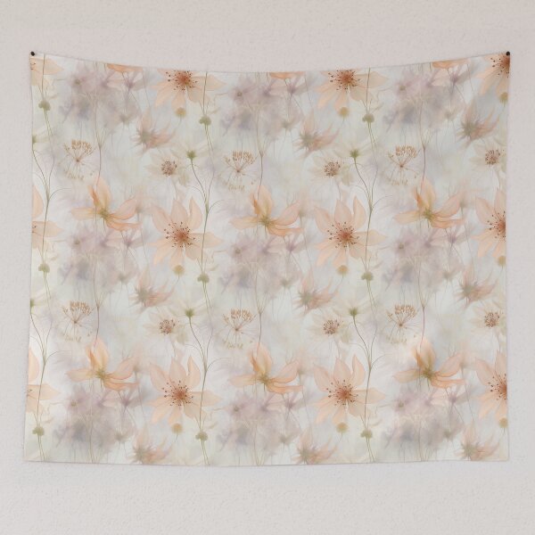 Item preview, delicate flowers on white background 7 designed and sold by Mike Kiev art.