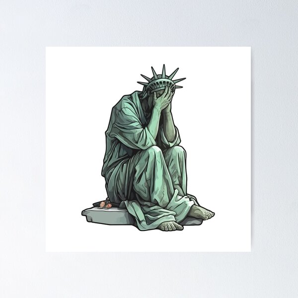 Item preview, Statue of liberty crying designed and sold by CyberYogi.