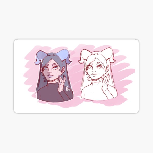 Illustration de tieffelin rose Sticker