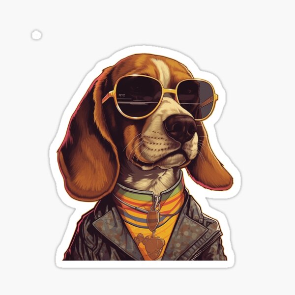 Beagle de la vieille école Sticker