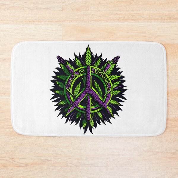 Item preview, Peace symbol with cannabis elements designed and sold by ZirumsGarden.