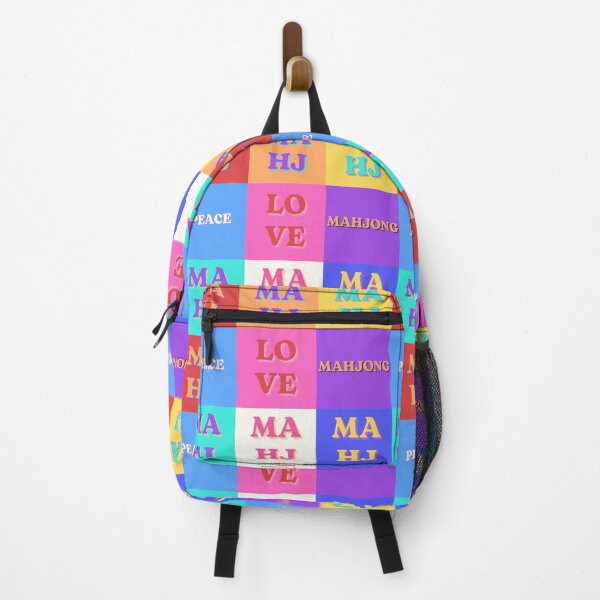 Item preview, Mahjong MAHJ Mah Jongg Peace Love Mahjong Pop Art designed and sold by ModernMahjong.