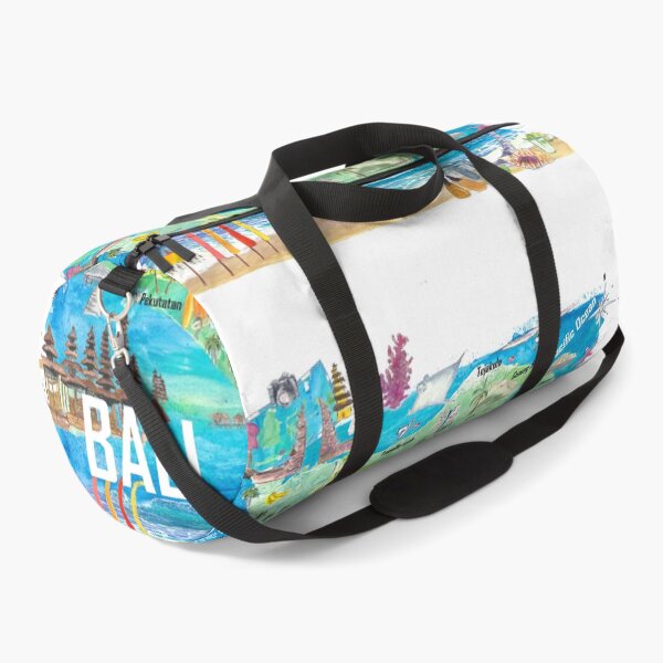 Item preview, Bali Illustrated Island Travel Map with Tourist Highlights of Indonesia designed and sold by artshop77.