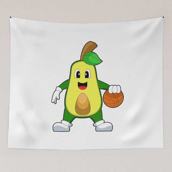 Item preview, Avocado Basketball player Basketball designed and sold by Snabdesign84.