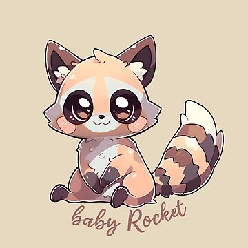Bebé Rocket Raccoon cuteAF | Pegatina