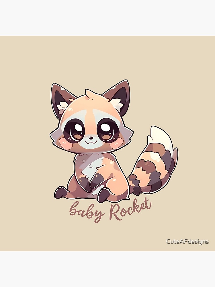 Bebé Rocket Raccoon cuteAF | Lámina rígida