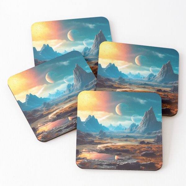 Item preview, Fantasy Alien Planet Landscape designed and sold by AdrianGrosu.
