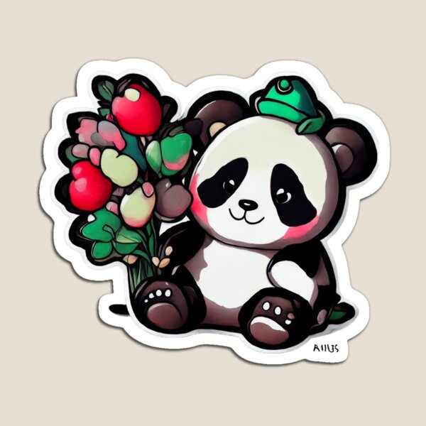 Item preview, a panda wearing a British bowler hat and red boots designed and sold by JasmineYu4.