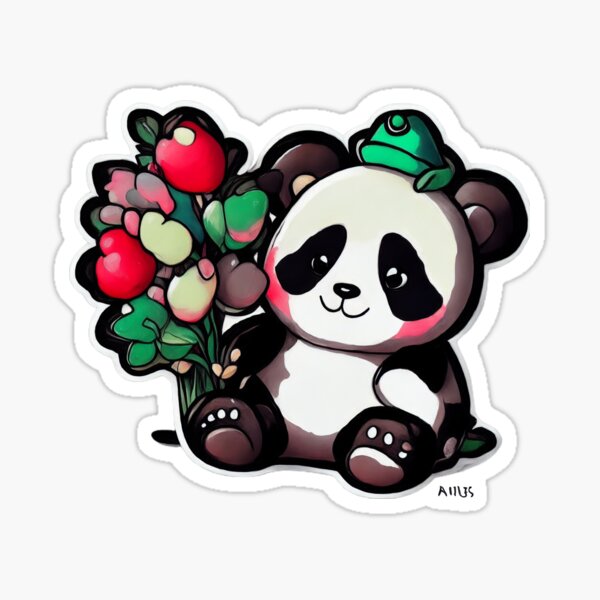 Item preview, a panda wearing a British bowler hat and red boots designed and sold by JasmineYu4.