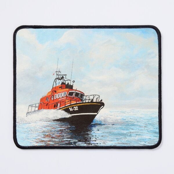 Item preview, Red Bay Lifeboat, Cushendall Coastguard, Antrim North Coast Northern Ireland designed and sold by BuyIrishArt.