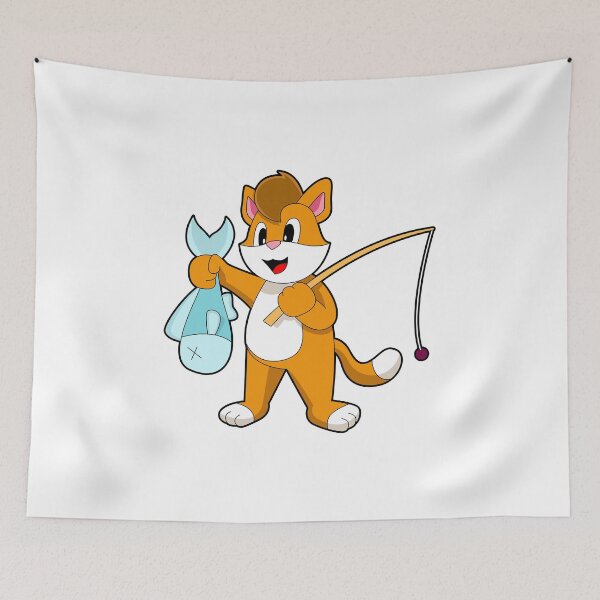 Item preview, Cat Angler Fish Fishing designed and sold by Snabdesign84.
