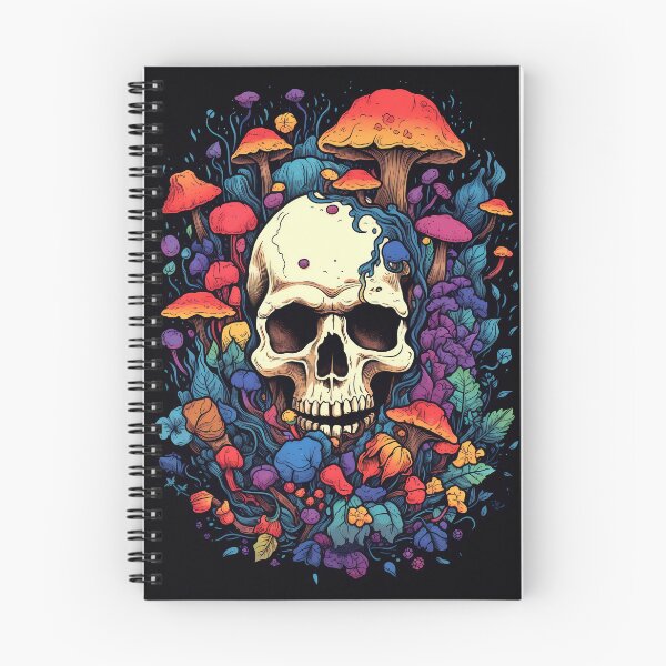 Item preview, Psychedelic multicolors Mushroom overgrown skull designed and sold by MDCGraphics.
