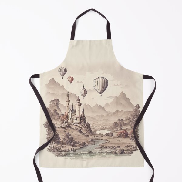 Item preview, Beautiful fantasy valley with air baloons designed and sold by SimpleWallArt.