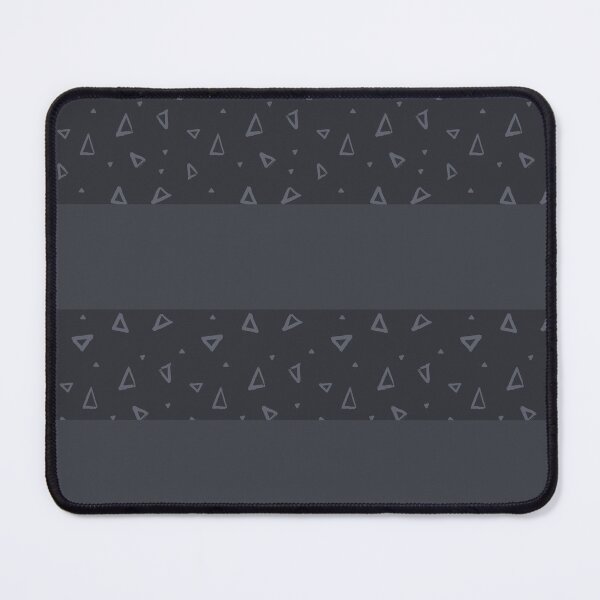Retro Chic Stripes: Geometric Triangles On Dark Gray Striped Background Mouse Pad