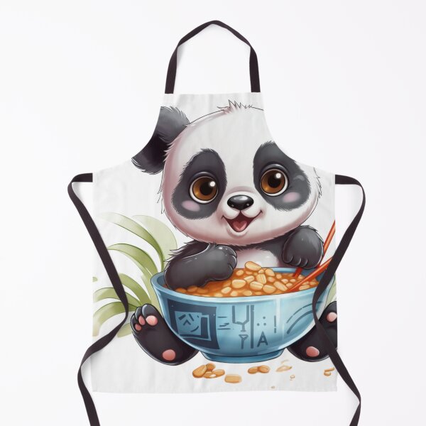 Item preview, cute kawaii panda eating ramen designed and sold by DigitalPixelize.