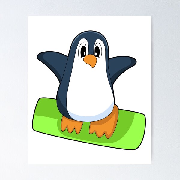 Item preview, Penguin Snowboarder Snowboard designed and sold by Snabdesign84.