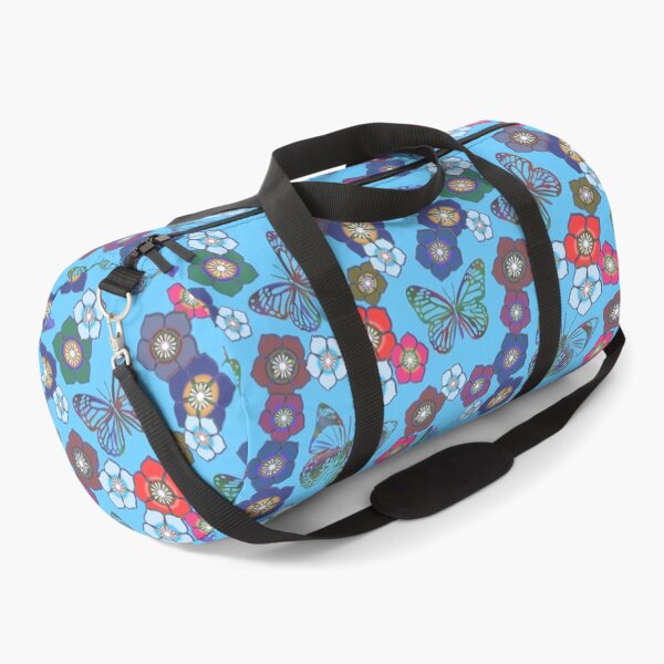 Item preview, Butterfly and Flower pattern blue  designed and sold by Pear Tree Studio.