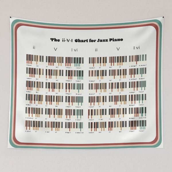 Item preview, The ii-V-I Chart for Jazz Piano V25 designed and sold by vincentdavigo.