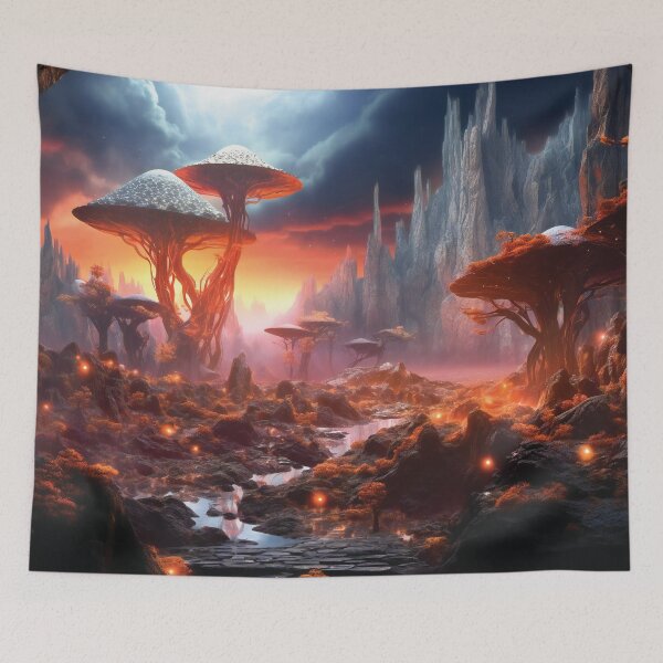 Item preview, Fantasy Alien Planet Landscape designed and sold by AdrianGrosu.