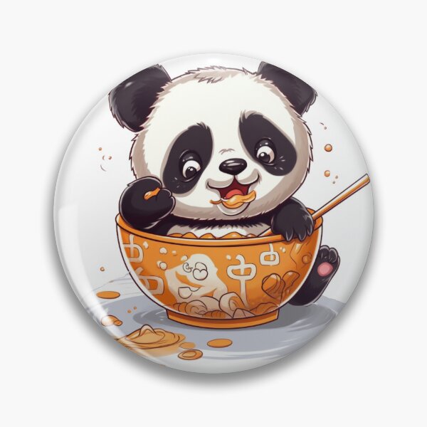 Item preview, kawaii panda eating designed and sold by DigitalPixelize.