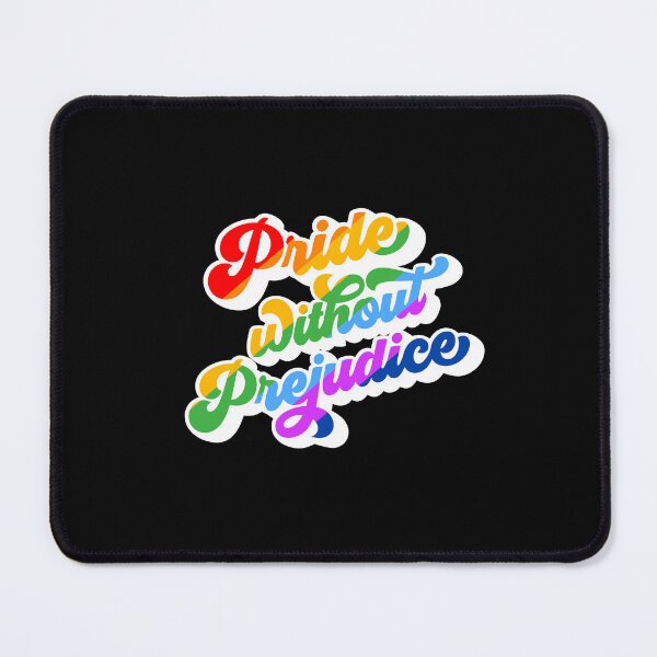 Item preview, Pride without Prejudice - groovy typography to celebrate Pride/LGBTQ in rainbow colours designed and sold by Dominiquevari.