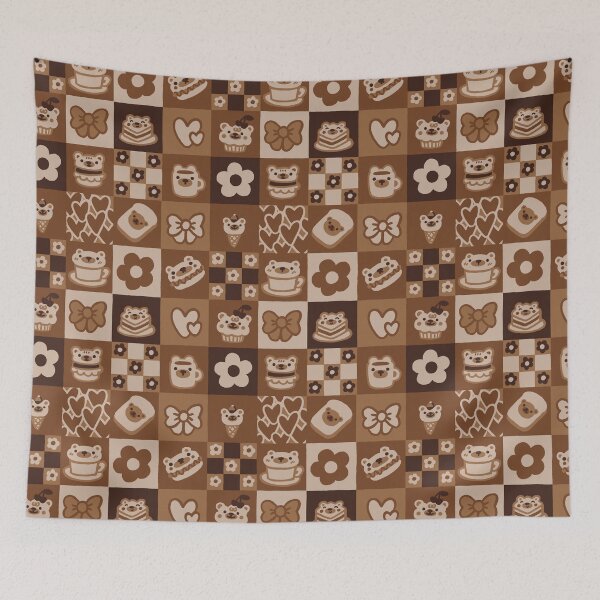 Item preview, Сheckered teddy bear print designed and sold by Viaire.