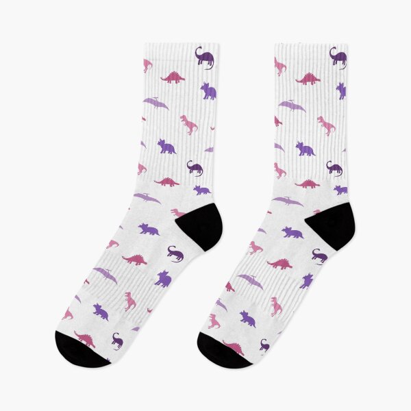 Item preview, Pink and Purple dinosaurs on white designed and sold by threadconnect.