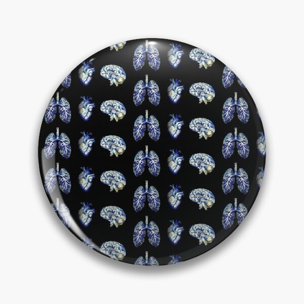 Item preview, Lung, Brain, Heart, set of human organ, blue, anatomy, biology designed and sold by Collagedream.