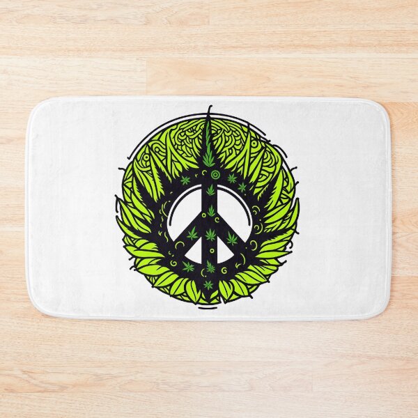 Item preview, Peace symbol with cannabis elements designed and sold by ZirumsGarden.