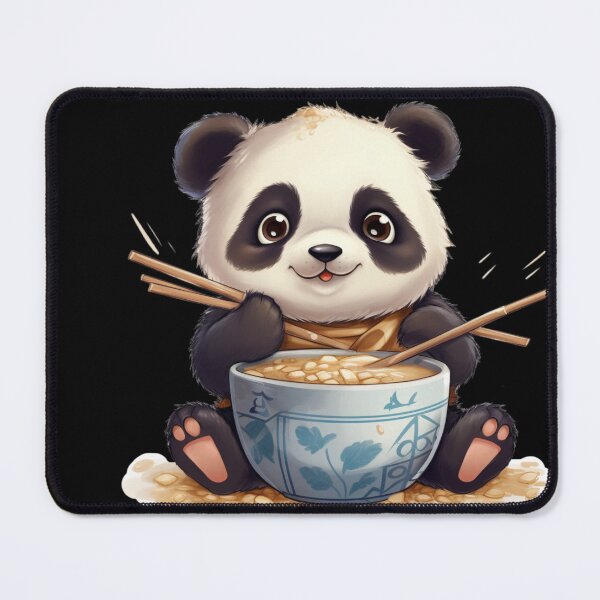 Item preview, kawaii panda bear eating designed and sold by DigitalPixelize.