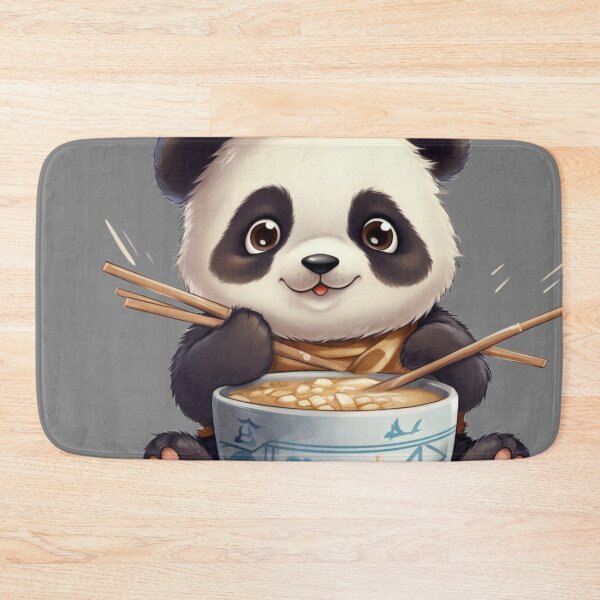 Item preview, kawaii panda bear eating designed and sold by DigitalPixelize.