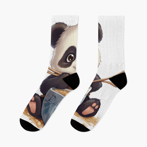 Item preview, kawaii panda bear eating designed and sold by DigitalPixelize.