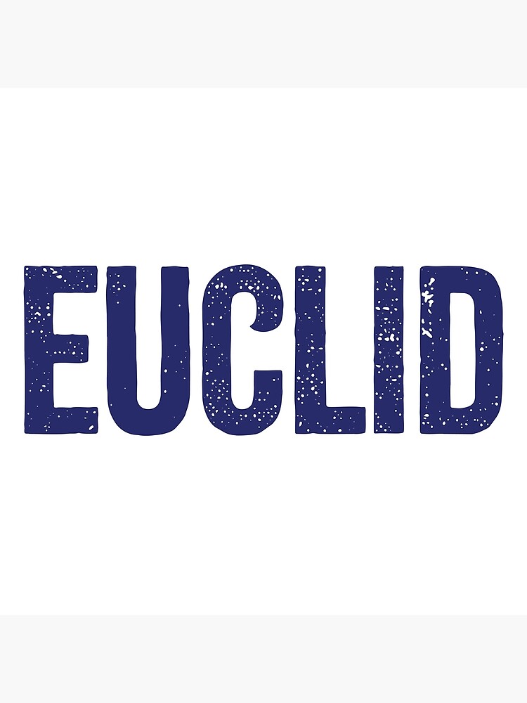 Discover Euclid Block Letter Type City Name Premium Matte Vertical Poster