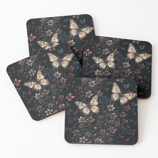 Item preview, butterflies on flower  designed and sold by basitcv.