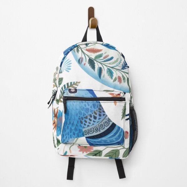 Item preview, Blue Bird - Scandinavian Folk Art Style designed and sold by StudioRedKoala.