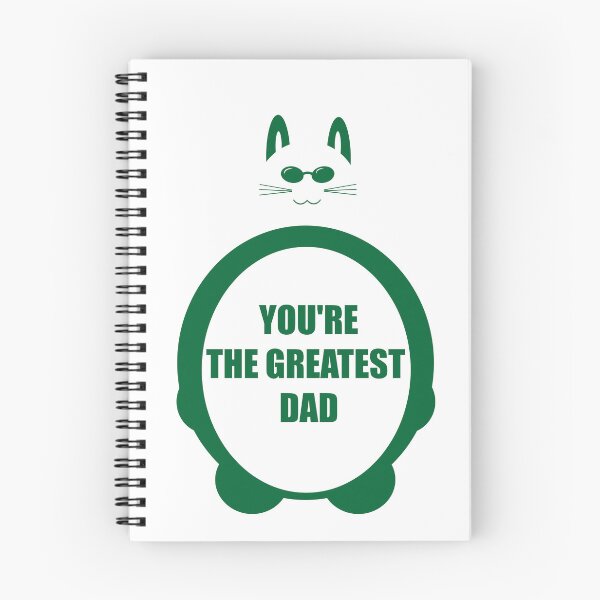 Item preview, BIG CAT WITH GLASSES YOU'RE THE GREATEST DAD designed and sold by csalvati77.