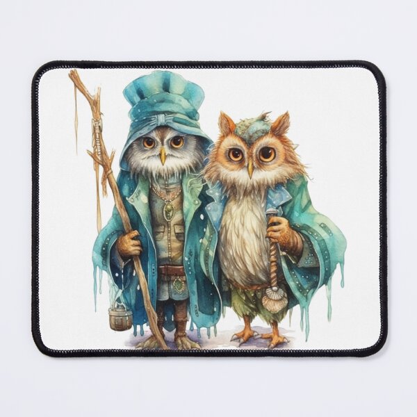 Artikelvorschau, Two Owls : Watercolour Magical Forest Creatures Series entworfen und verkauft von MTJ-Mushrooms.