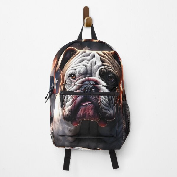 Item preview, Bulldog Retro American USA Flag 4th July Pop Art Dog Lover designed and sold by SecretDicer.