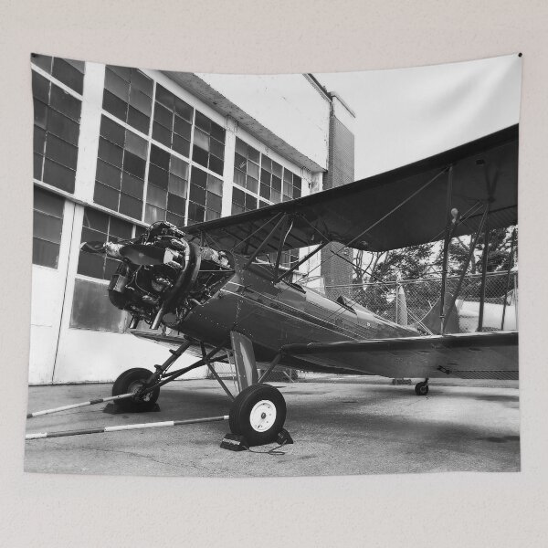 Item preview, Black and White Modern Industrial Air Plane Museum Vintage Propeller Plane Digital Photograph designed and sold by ARTbyABACCUS.