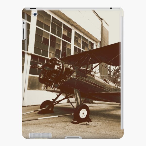 Coffee Tan Brown Sepia Tone Modern Industrial Air Plane Museum Vintage Propeller Plane Digital Photograph iPad Snap Case