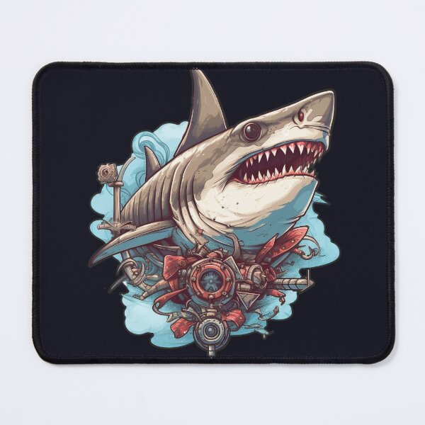 Item preview, Futuristic Steampunk Ai Cyborg- Shark Robot designed and sold by NapNapSleeper.
