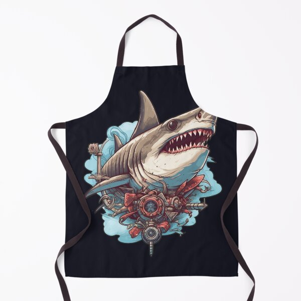 Item preview, Futuristic Steampunk Ai Cyborg- Shark Robot designed and sold by NapNapSleeper.