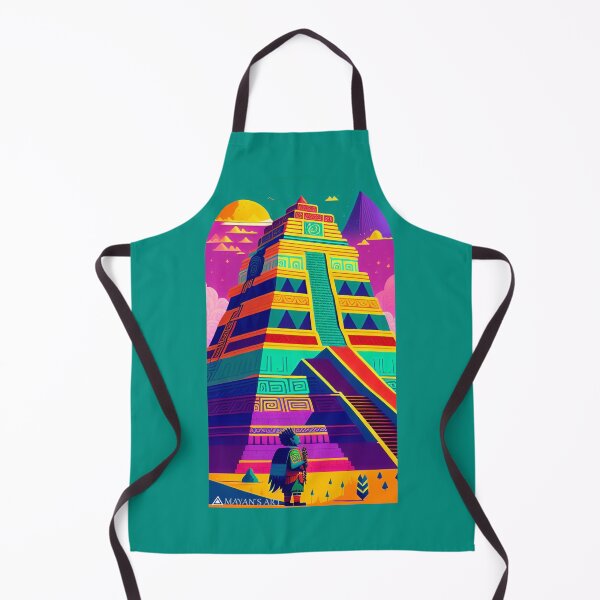 Item preview, Mayan pyramid with retro colors designed and sold by Mayans-art.