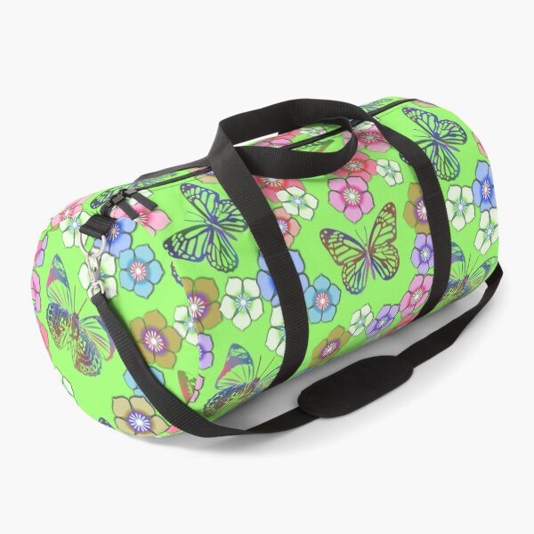 Item preview, Butterfly and Flower pattern Green designed and sold by Pear Tree Studio.
