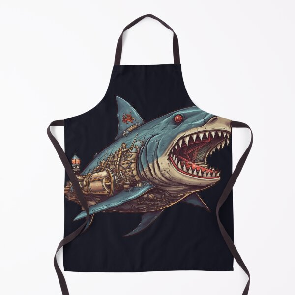 Item preview, Futuristic Steampunk Ai Cyborg- Shark Robot designed and sold by NapNapSleeper.
