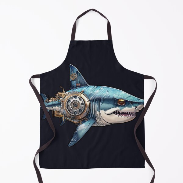Item preview, Futuristic Steampunk Ai Cyborg- Shark Robot designed and sold by NapNapSleeper.