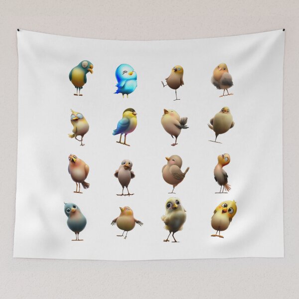 Item preview, Abstract Bird Colorful Quirkiness Good Laugh designed and sold by Pixel4Art.