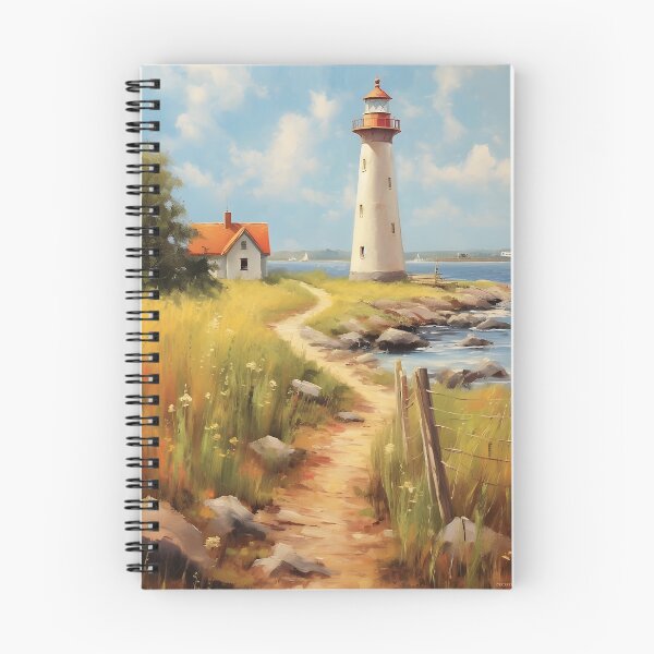 Item preview, Seaside Lighthouse Oil Painting designed and sold by Kingsandwichco.